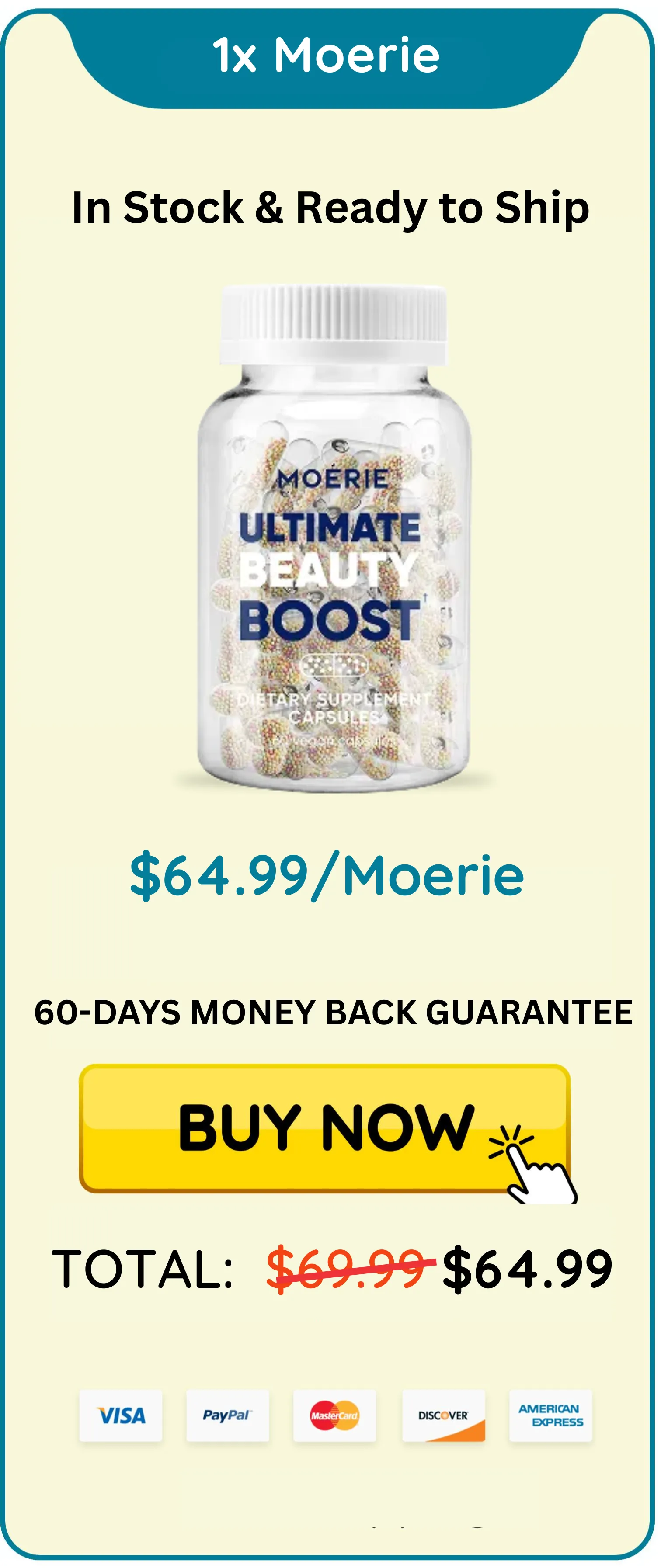Moerie Ultimate Hair Boost Supplements 1 Unit