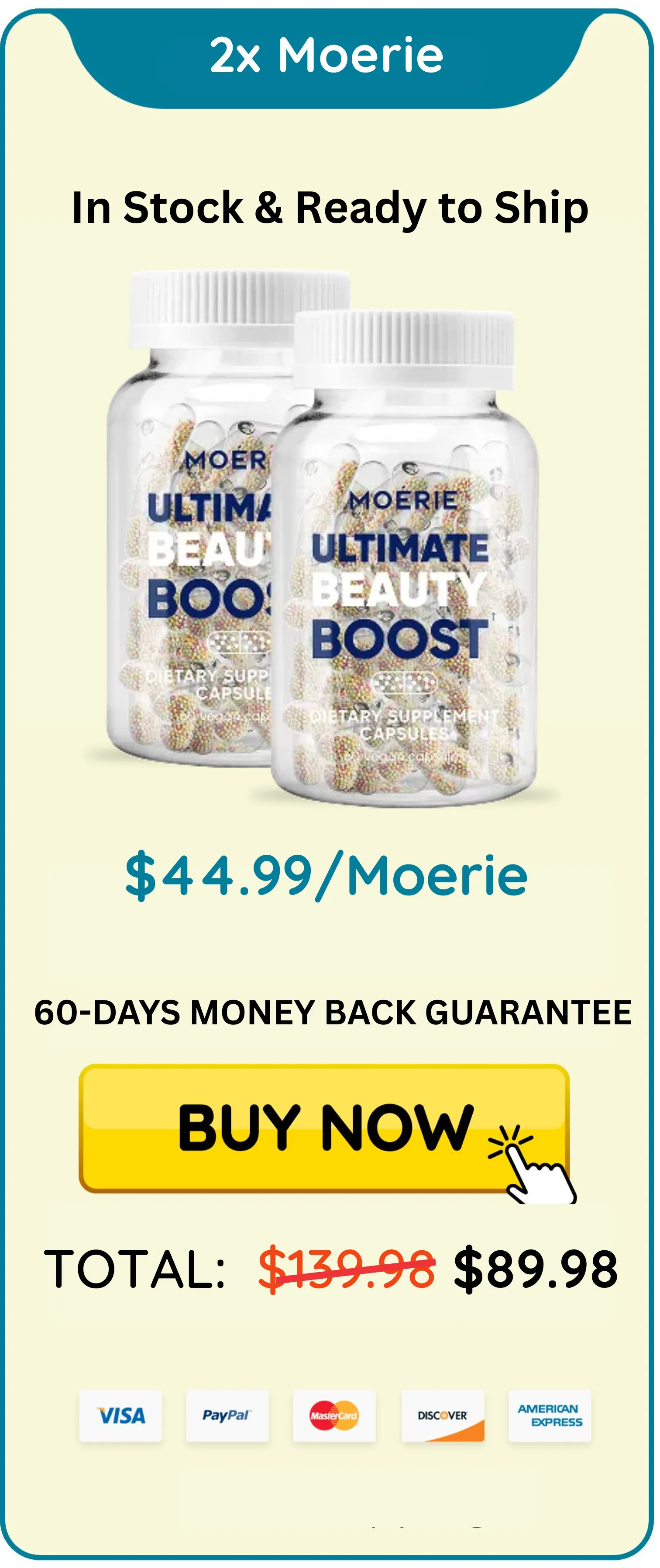 Moerie Ultimate Hair Boost Supplements 2 Unit
